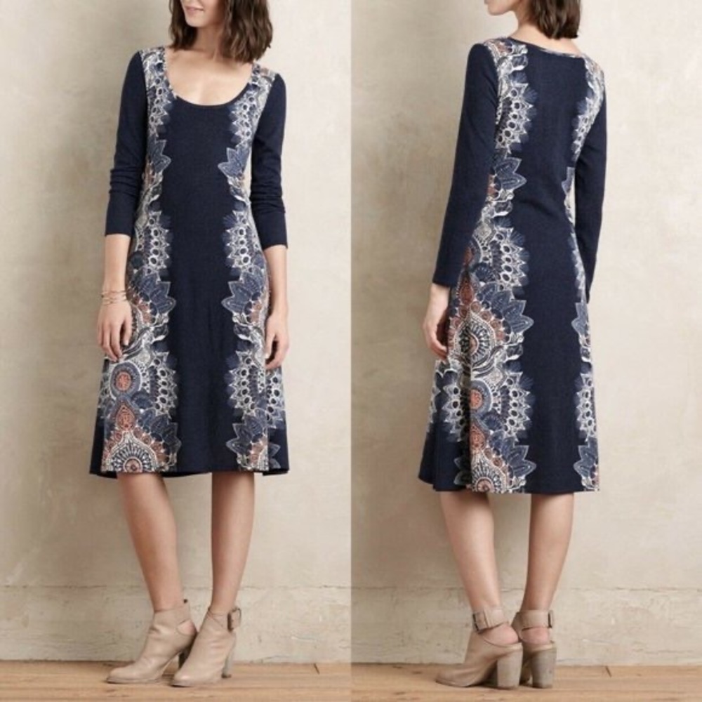 Anthropologie‎ Maeve Eira Midi Sweater Dress - Picture 7 of 7